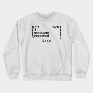 One Message Received (Black Pixels) Crewneck Sweatshirt